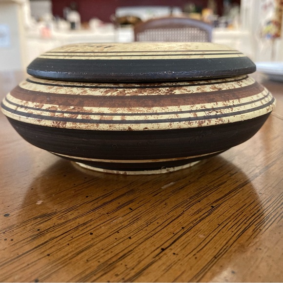 Handmade and Handpainted Clay Pottery Trinket Box Ancient Greek Godess Artemis - Picture 7 of 12